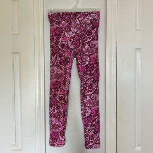 LuLaRoe Leggings with Pinkish-Purple Paisley Print